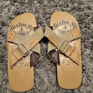 Men's Tan slide on Sandals